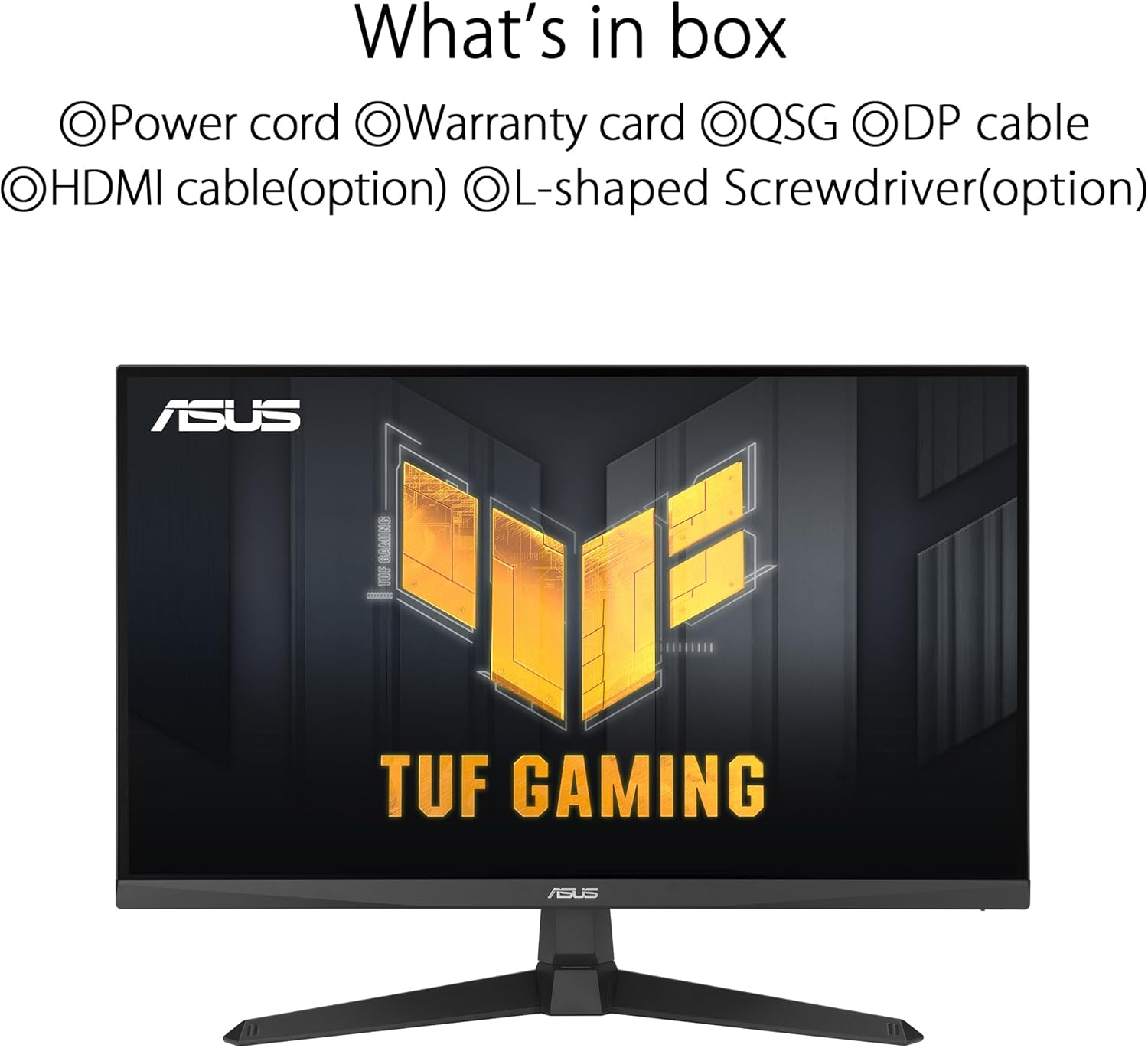 SUS TUF Gaming 24” (23.8 inch viewable) 1080P Monitor (VG249Q3A) - Full HD, 180Hz, 1ms, Fast IPS, Extreme Low Motion Blur, FreeSync Premium, Speakers, DisplayPort, HDMI, Variable Overdrive, 99% sRGB