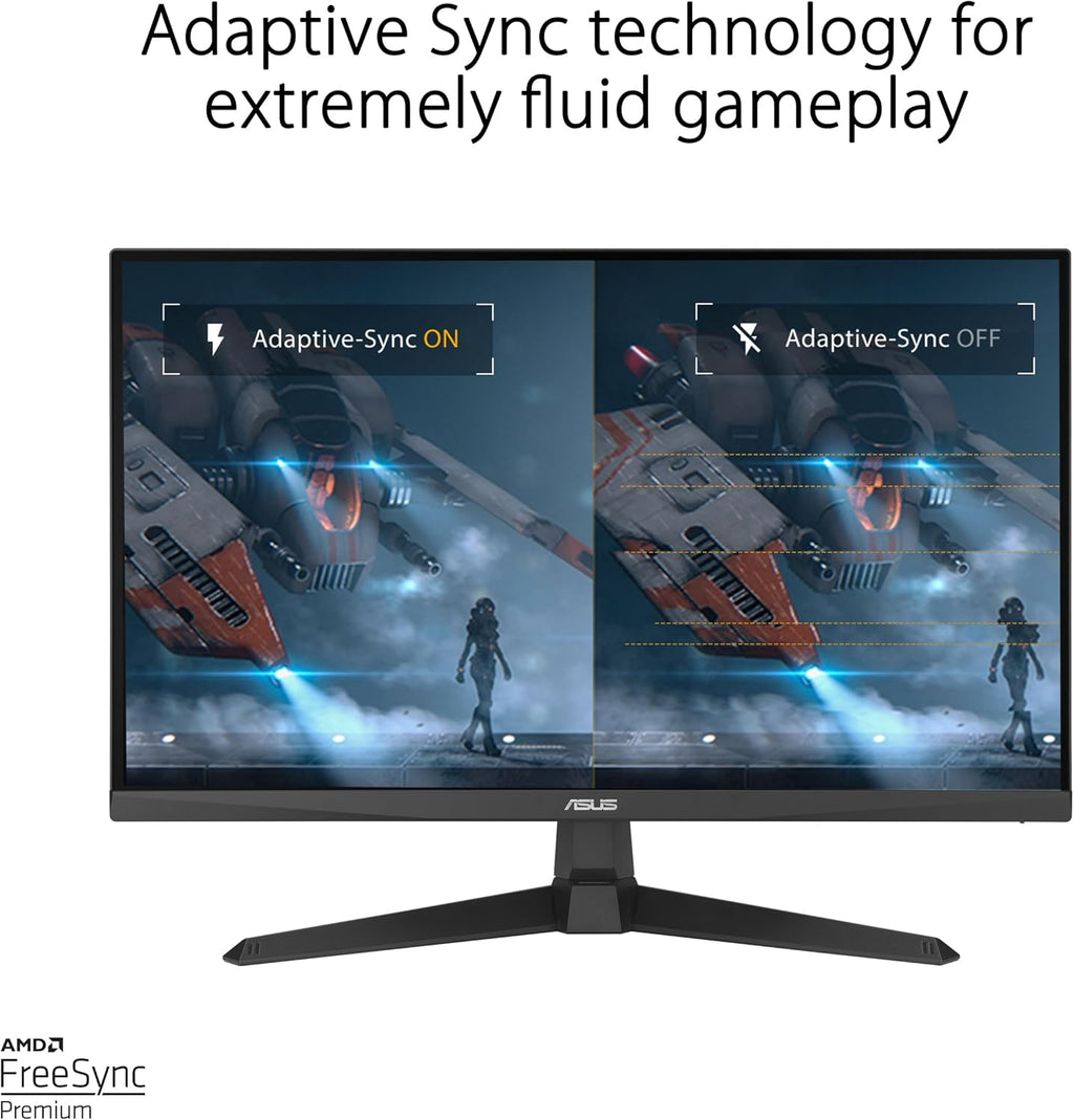 SUS TUF Gaming 24” (23.8 inch viewable) 1080P Monitor (VG249Q3A) - Full HD, 180Hz, 1ms, Fast IPS, Extreme Low Motion Blur, FreeSync Premium, Speakers, DisplayPort, HDMI, Variable Overdrive, 99% sRGB