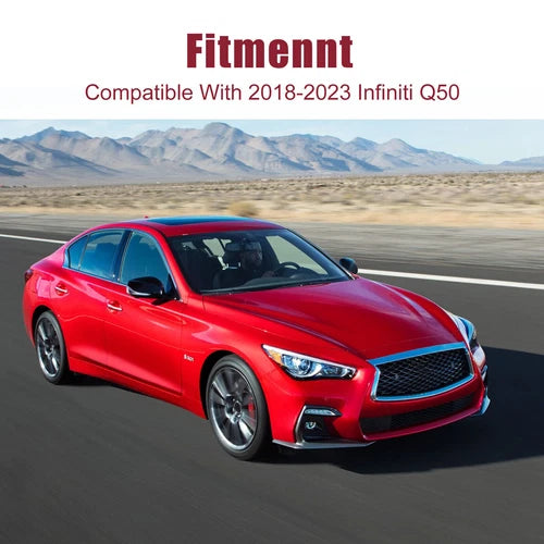Front Bumper Lower Grille w/ Fog Light Covers For 2018-2022 Infiniti Q50 Sport