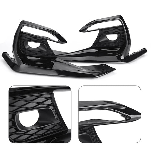 Front Bumper Lower Grille w/ Fog Light Covers For 2018-2022 Infiniti Q50 Sport