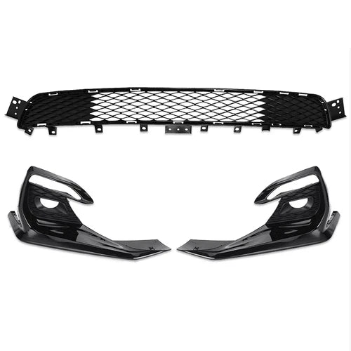 Front Bumper Lower Grille w/ Fog Light Covers For 2018-2022 Infiniti Q50 Sport