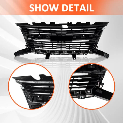 For 2015-2020 Chevrolet Colorado Front Upper Grille Grill W/Chrome Trim 84408363